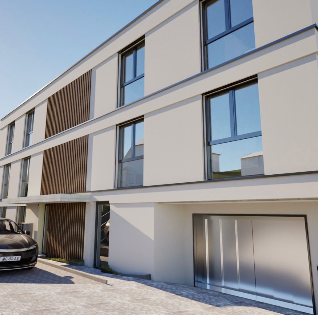 Moderne Architektur des Projekts Vorstadt 38